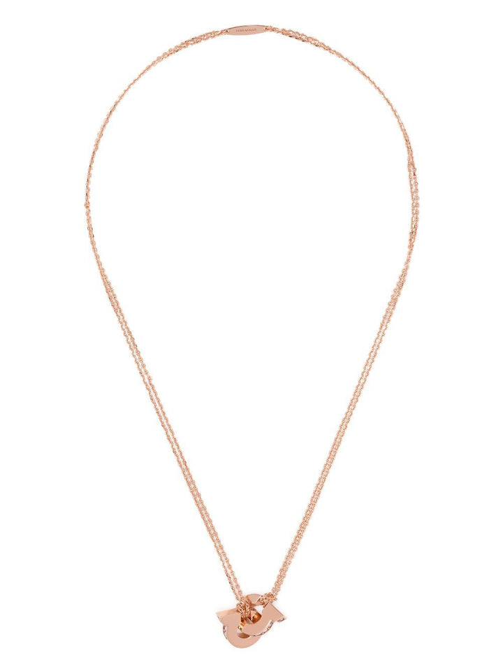 Ferragamo Women Double Gancini Pendant Necklace