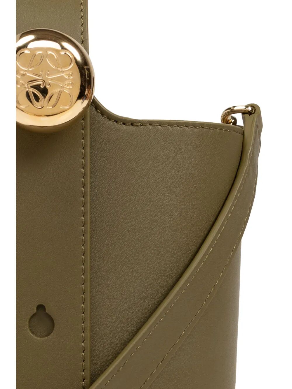 Loewe Women Smooth Leather Mini Pebble Bucket Bag