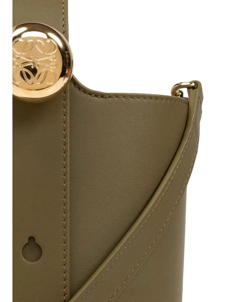 Loewe Women Smooth Leather Mini Pebble Bucket Bag