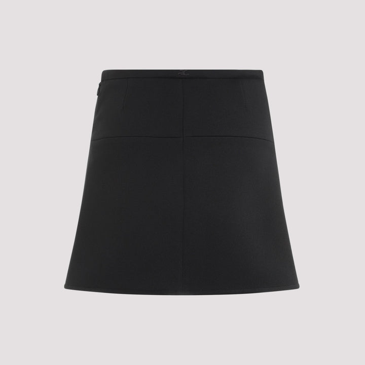 Courreges Ellipse Twill Mini Skirt Women