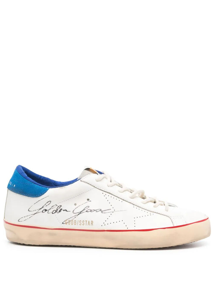 Golden Goose Men "Super Star" Leather Upper With Signature Suede Tongue And Heel Skate Star Sneakers