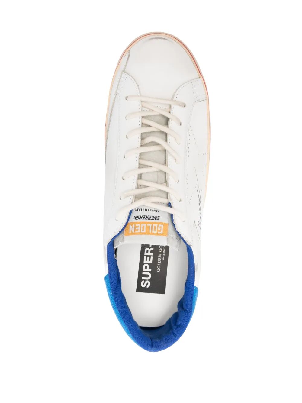 Golden Goose Men "Super Star" Leather Upper With Signature Suede Tongue And Heel Skate Star Sneakers