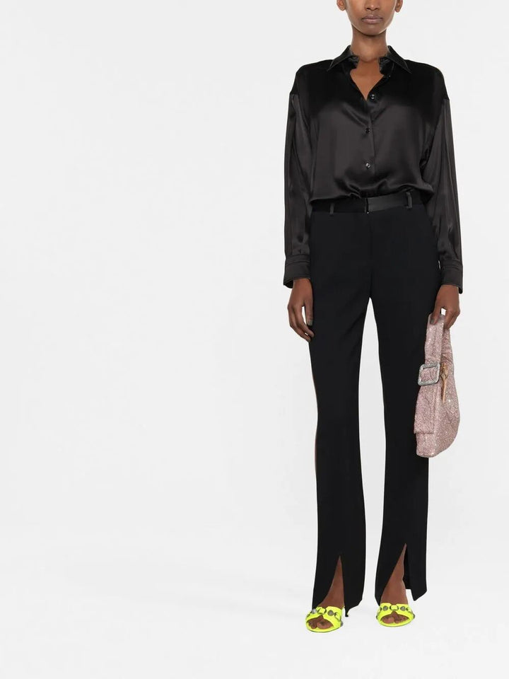 Tom Ford Women Stretch Silk Satin Relaxed Fit Shirt