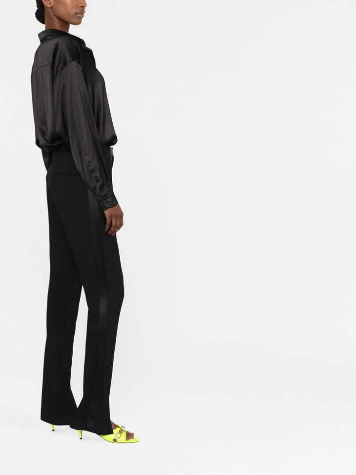 Tom Ford Women Stretch Silk Satin Relaxed Fit Shirt