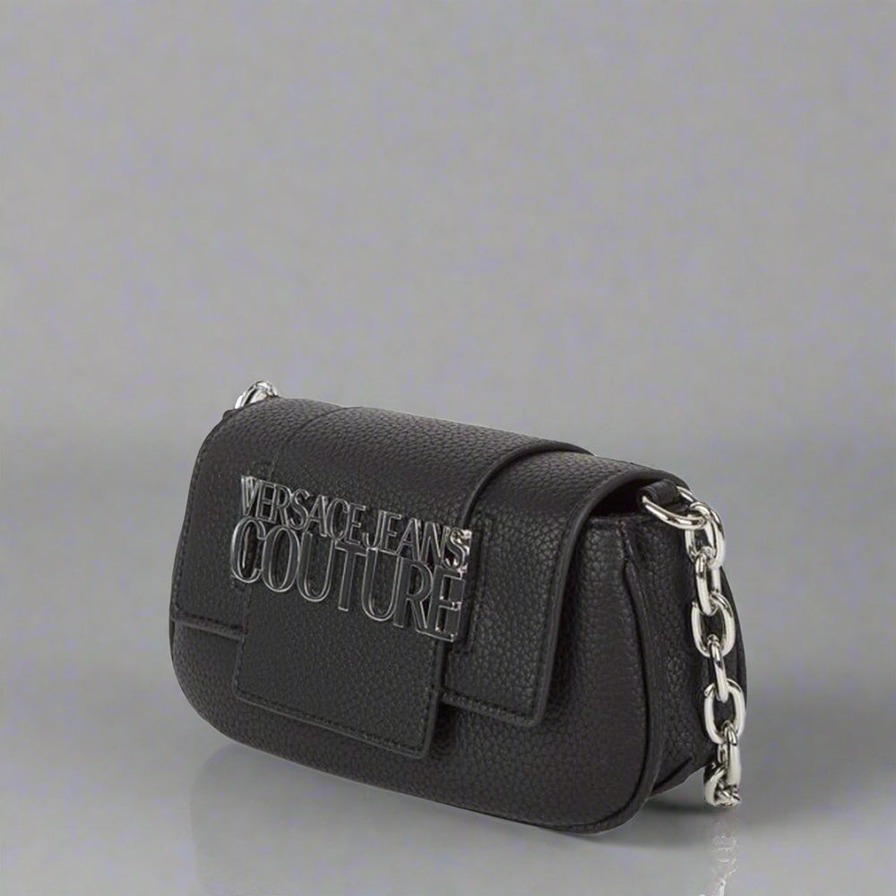 Versace Jeans  black and silver synthetic Crossbody Bags