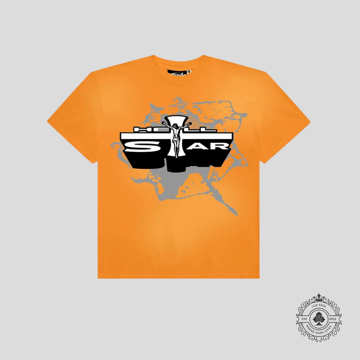 Hellstar Jesus Tee in Orange