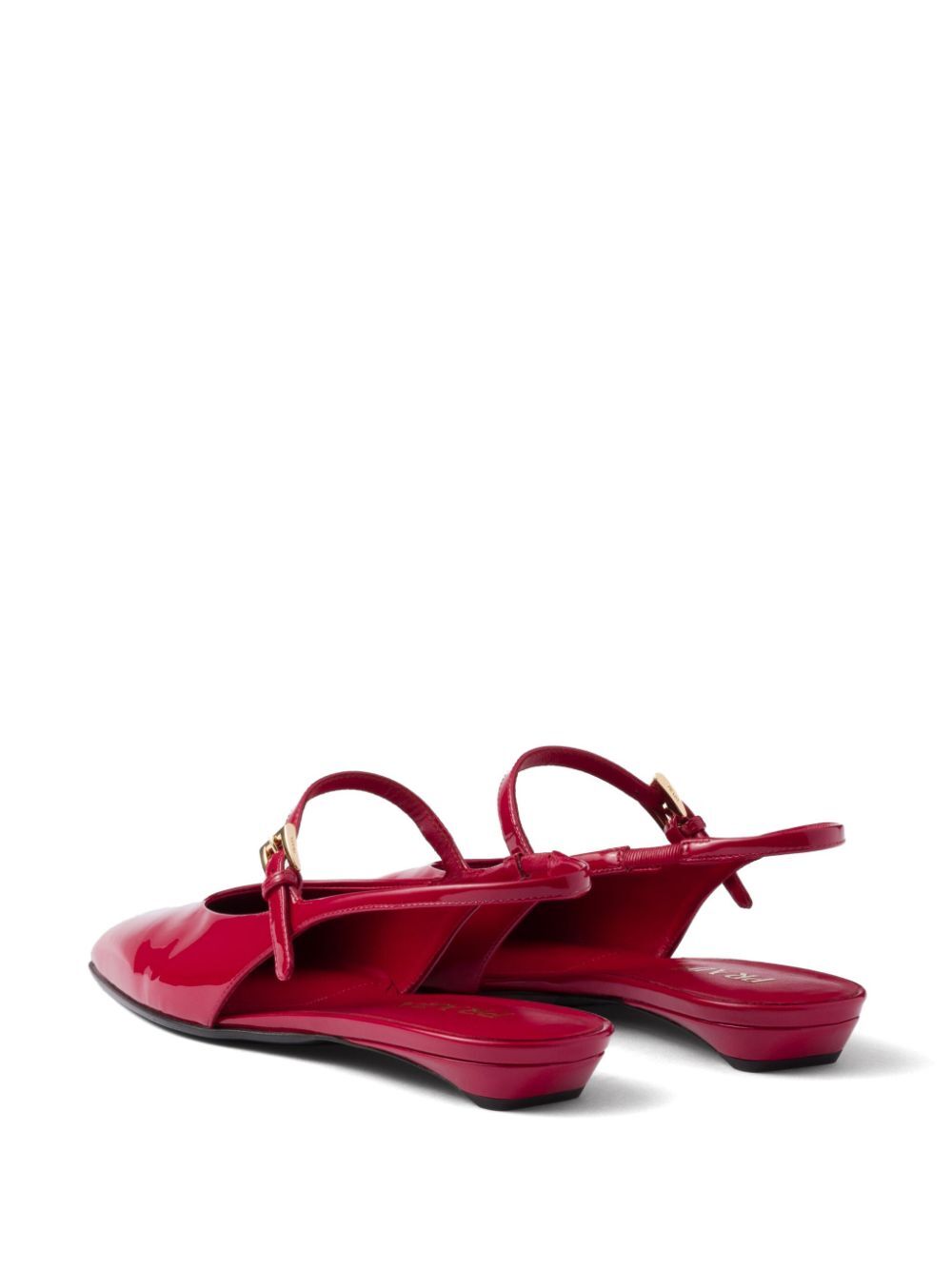 Prada Women Patent Leather Slingback Ballerinas