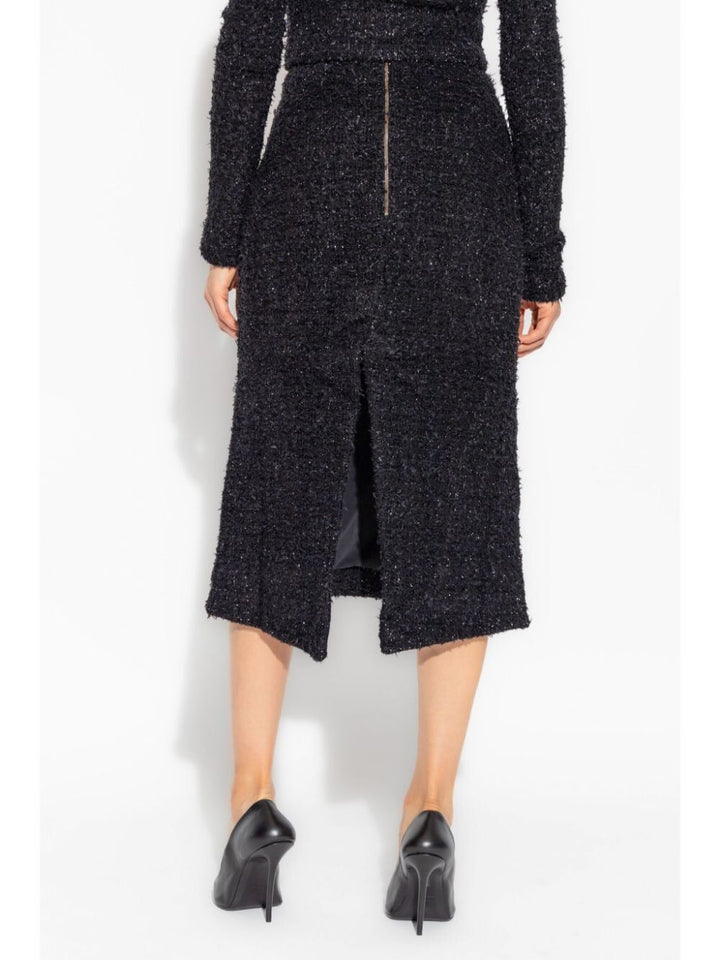 Balenciaga Women Tweed Midi Skirt