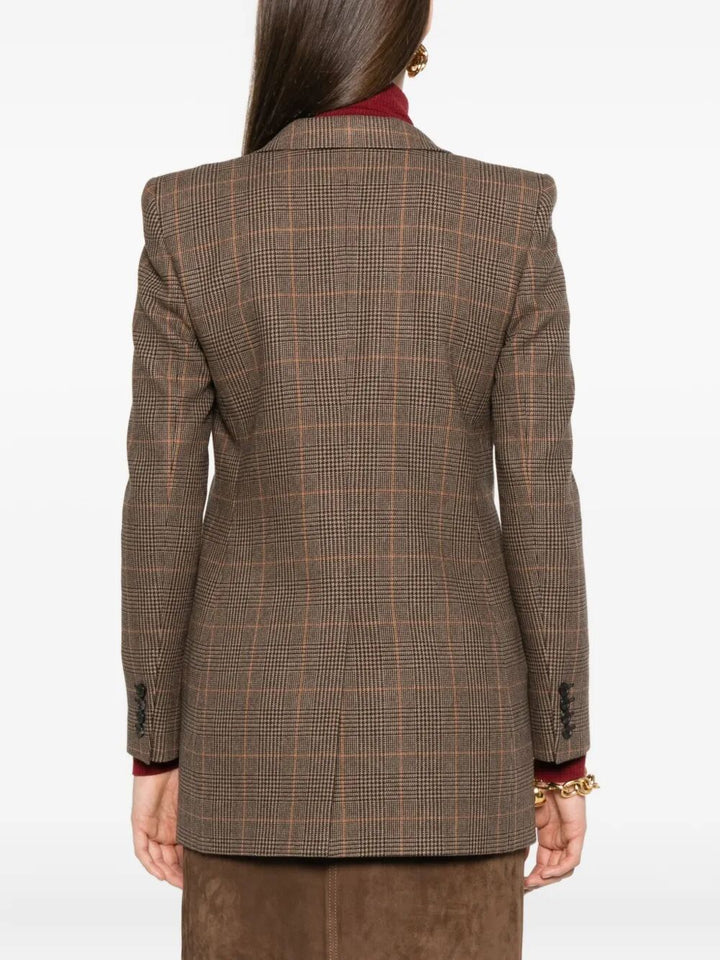 Saint Laurent Women Checked Single-Breasted Blazer