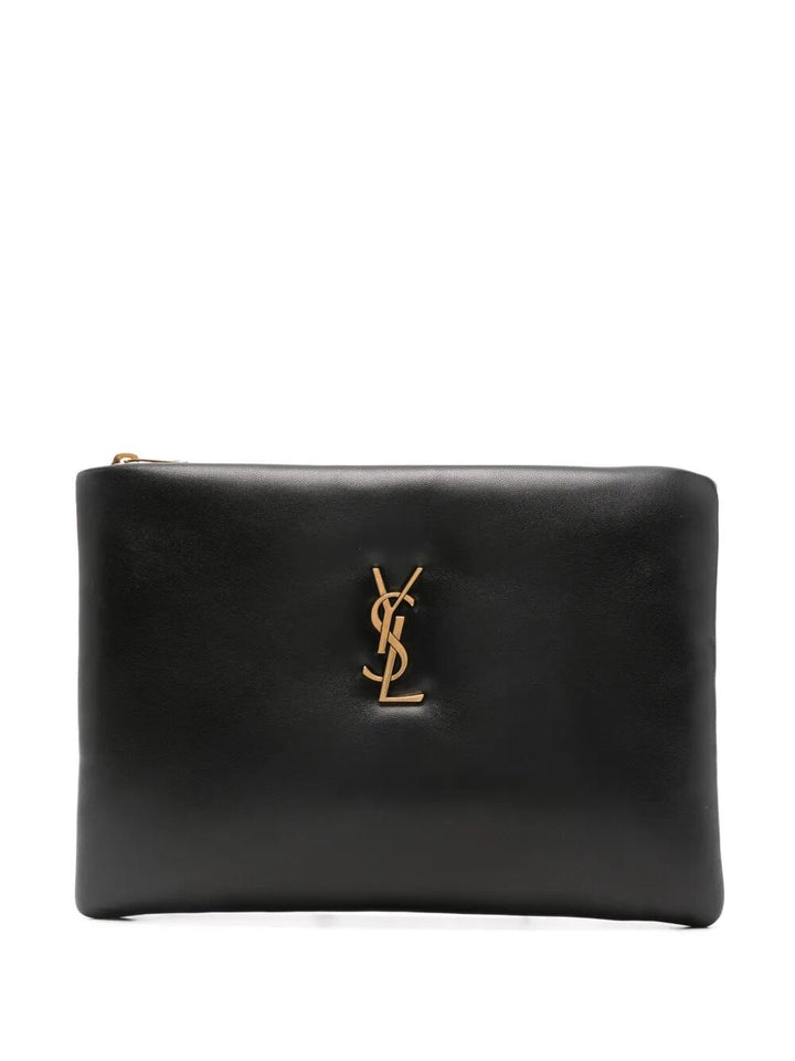 Saint Laurent Women Calypso Small Pouch In Lambskin