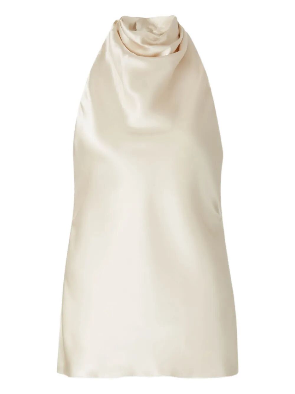 Balmain Women Halterneck Crepe Satin Top