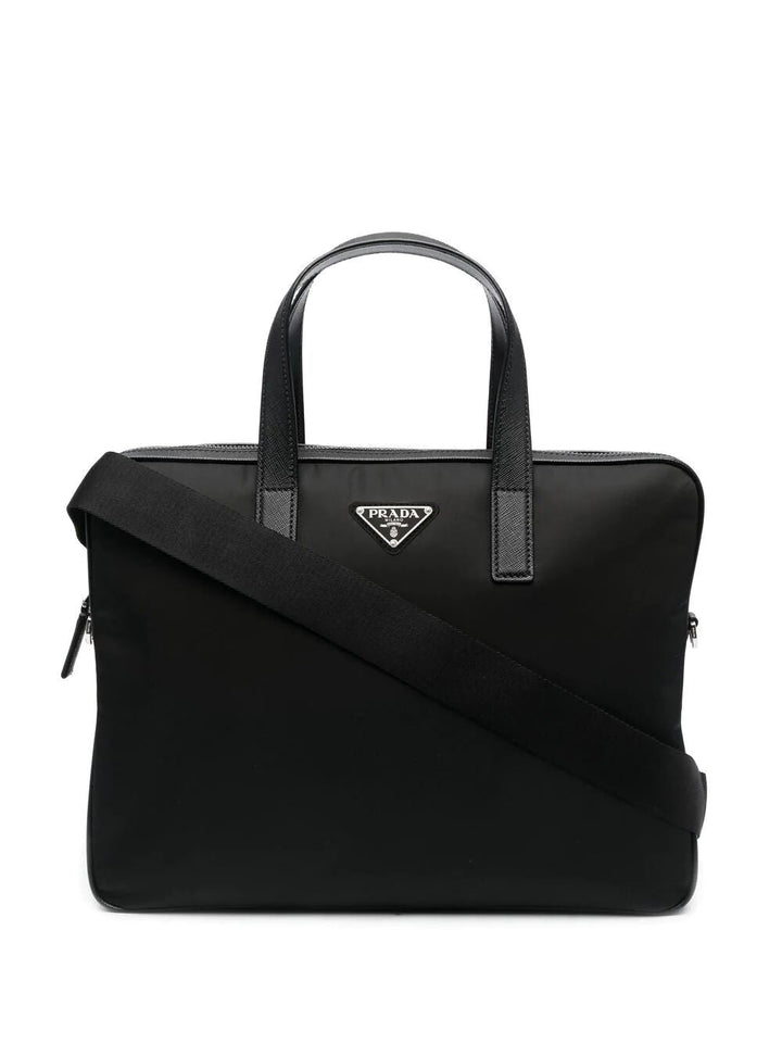 Prada Men Cartella Re-Nylon E Saffiano