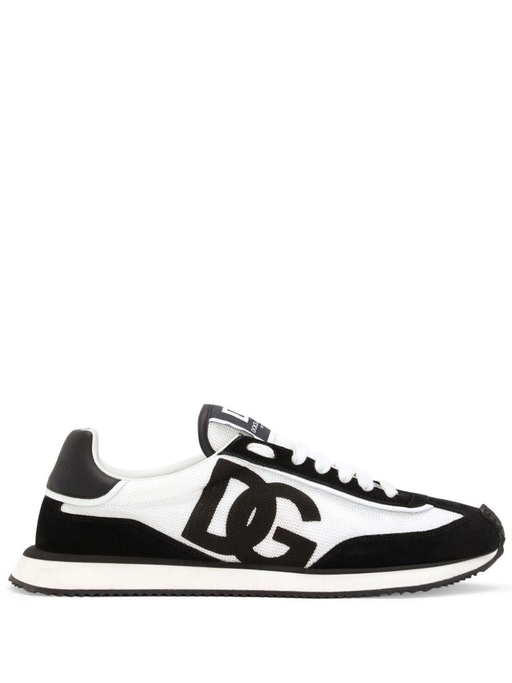 Dolce &amp; Gabbana Men Suede And Mesh Dg Cushion Sneakers
