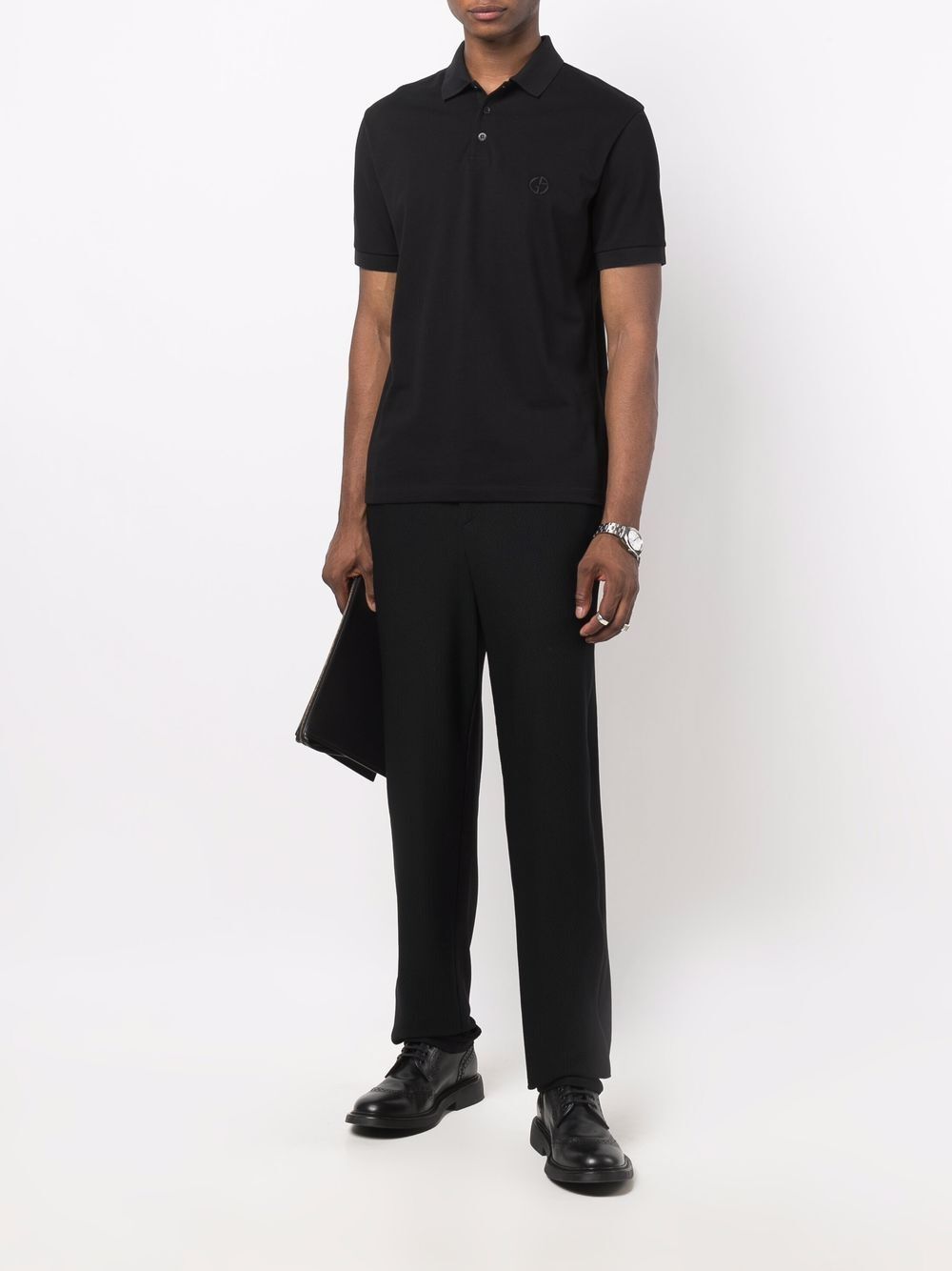 Giorgio Armani Men Stretch Cotton Piqué Polo Shirt