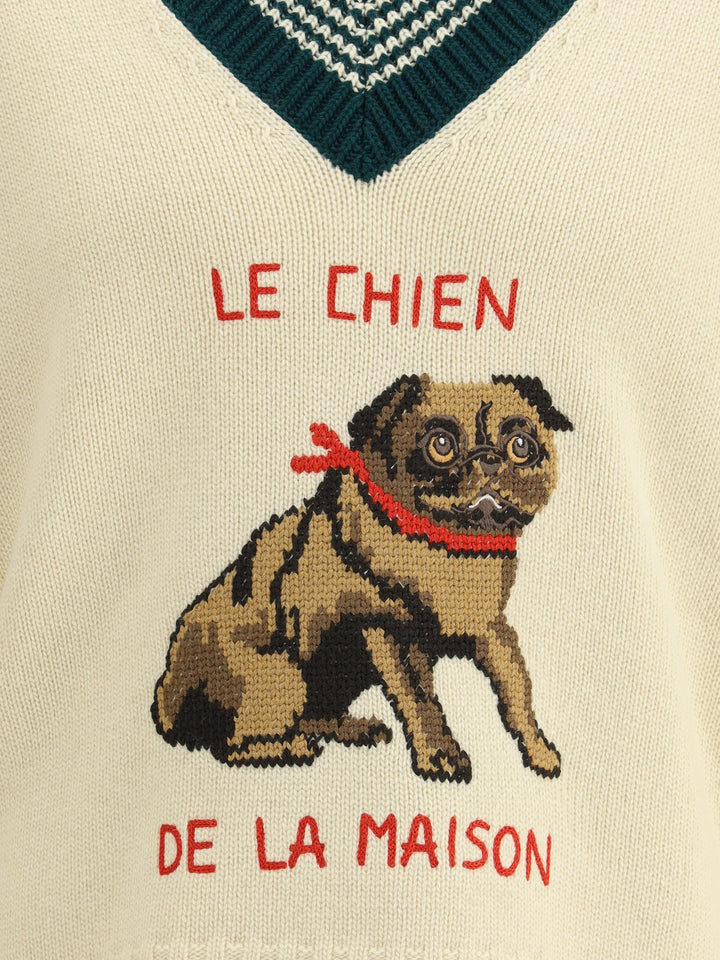 Valentino Men Le Chien De La Maison Wool Sweater