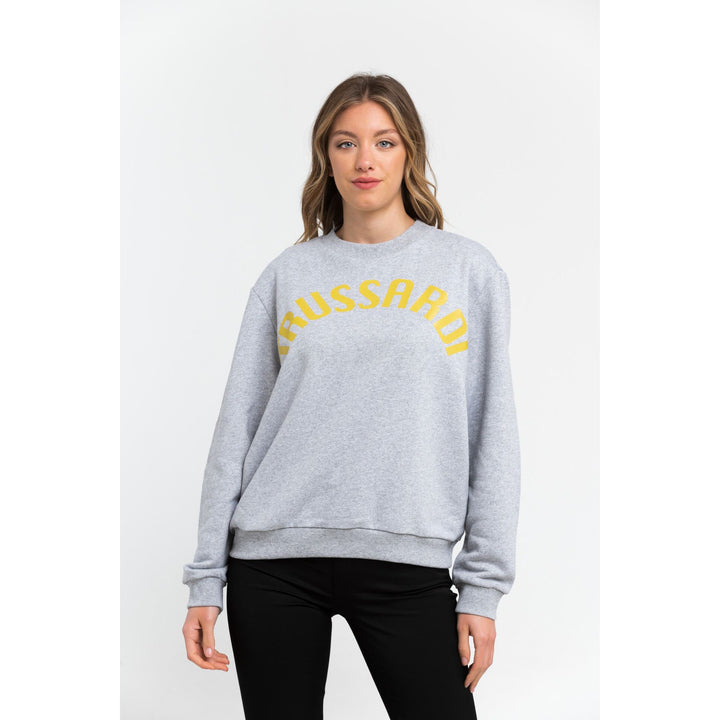Trussardi women's grey yellow graphic logo Sweatshirts