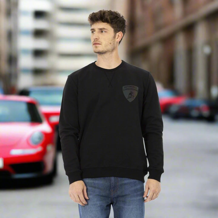 Automobili Lamborghini men's black front/rear logo Sweatshirts