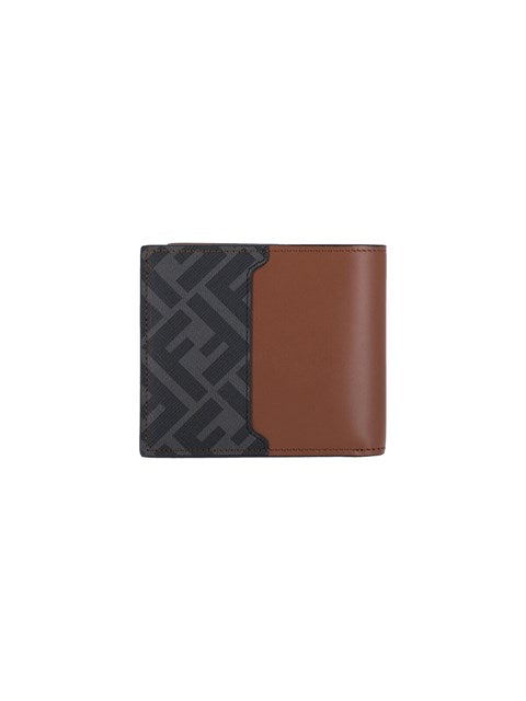 Fendi Men Bi-Fold Wallet "Squared Ff"