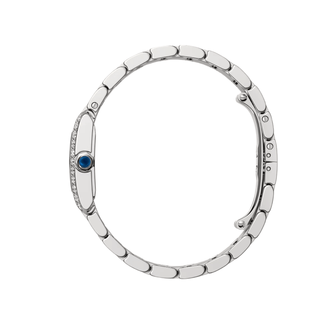 Cartier Tank Française Watch, Small Model, Quartz Movement, Steel, Diamonds