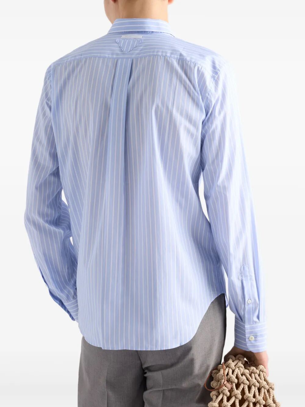 Prada Men Striped Cotton Shirt