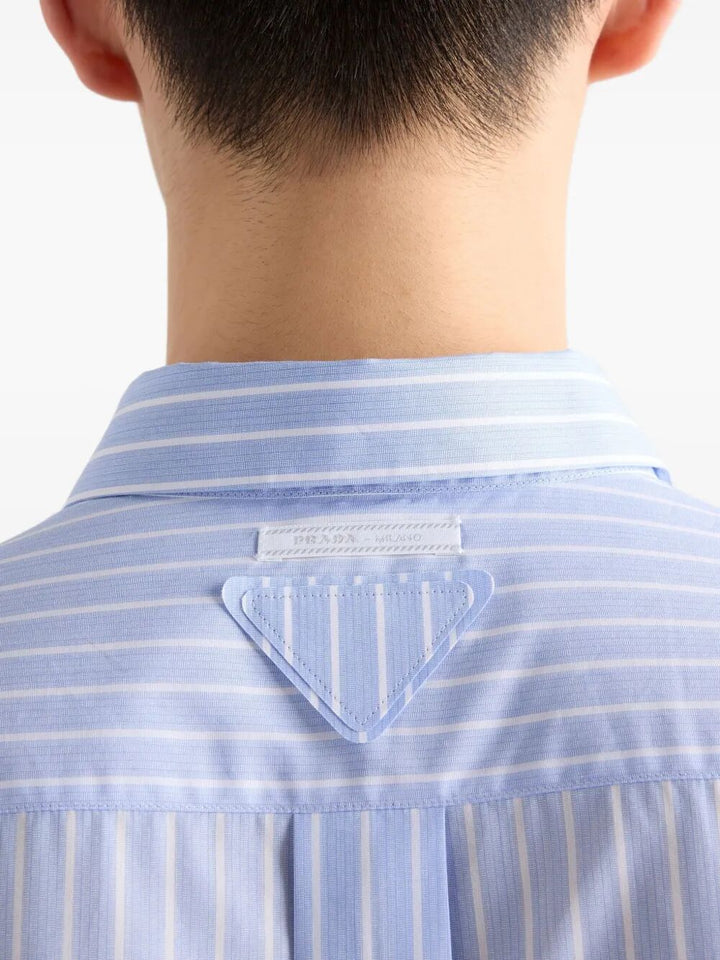 Prada Men Striped Cotton Shirt