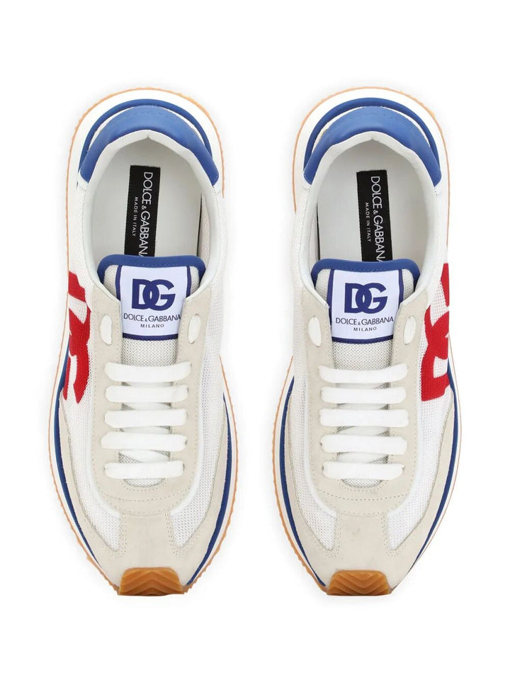 Dolce & Gabbana Men Suede And Mesh Dg Cushion Sneakers