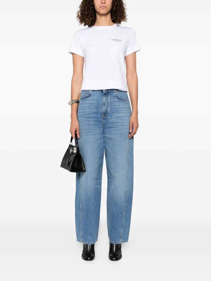 Givenchy Women Cocoon Logo-Patch Jeans