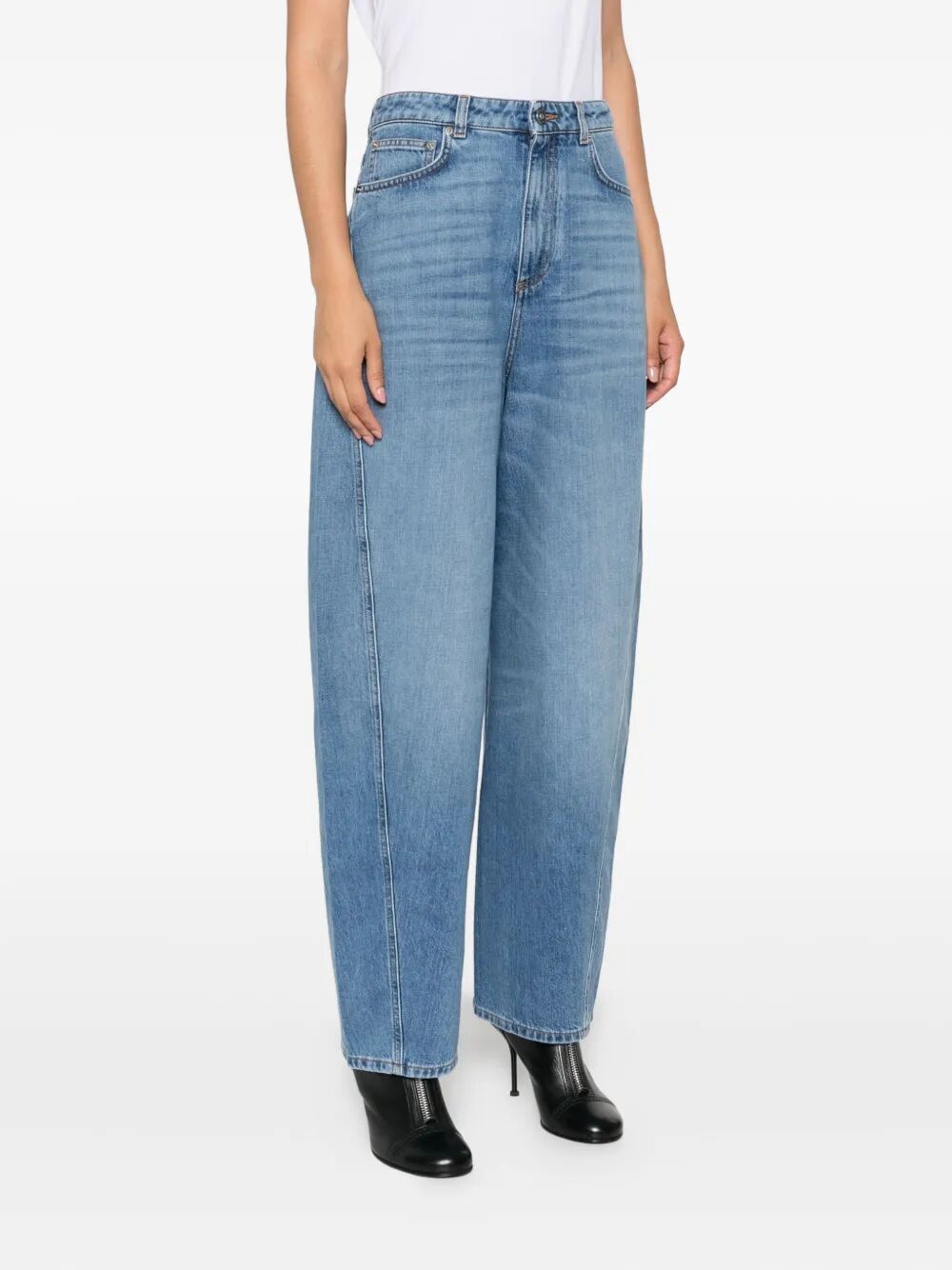 Givenchy Women Cocoon Logo-Patch Jeans