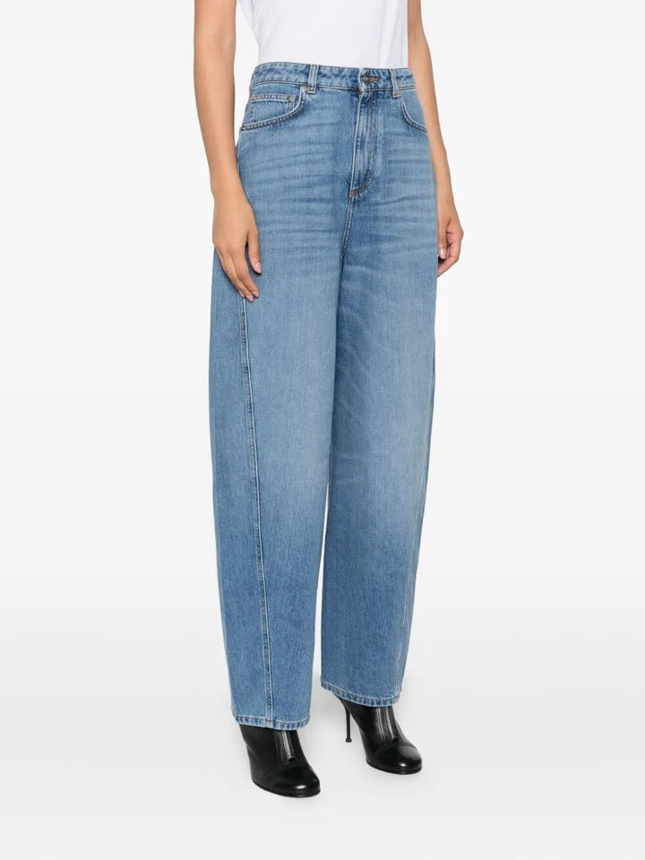Givenchy Women Cocoon Logo-Patch Jeans