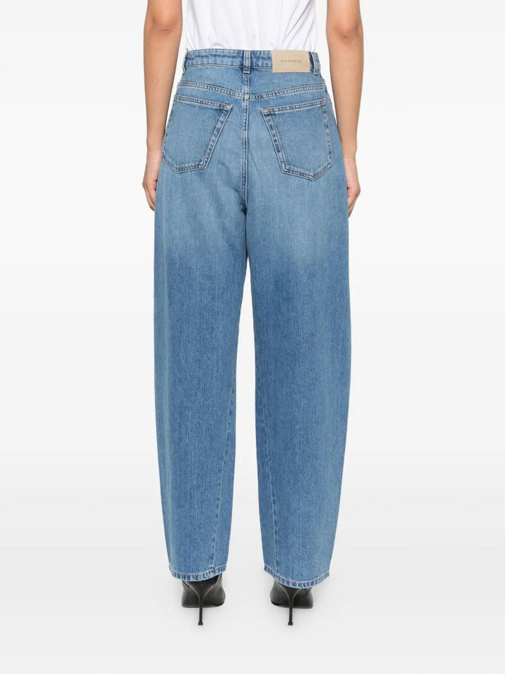 Givenchy Women Cocoon Logo-Patch Jeans