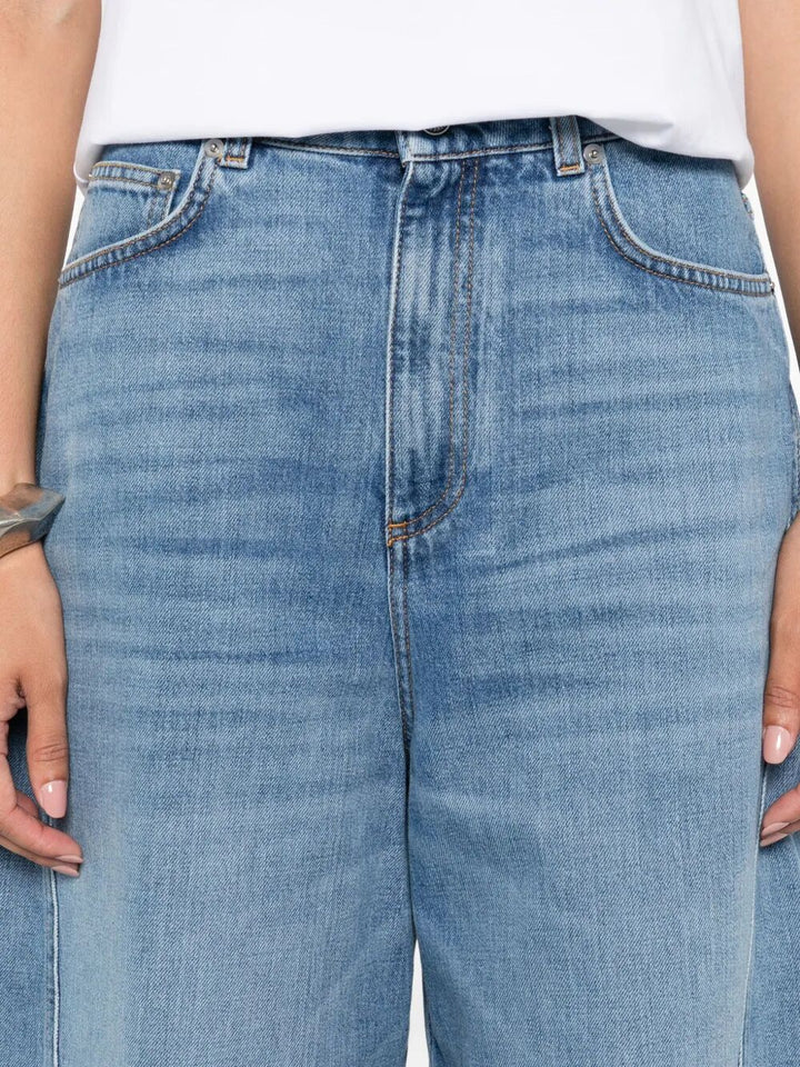 Givenchy Women Cocoon Logo-Patch Jeans