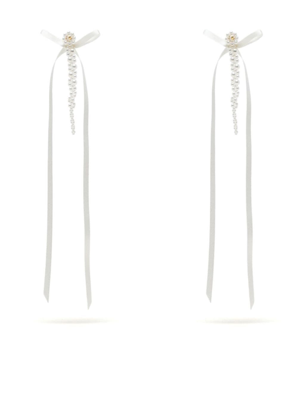 Simone Rocha Women Bow Ribbon Drip Earrings