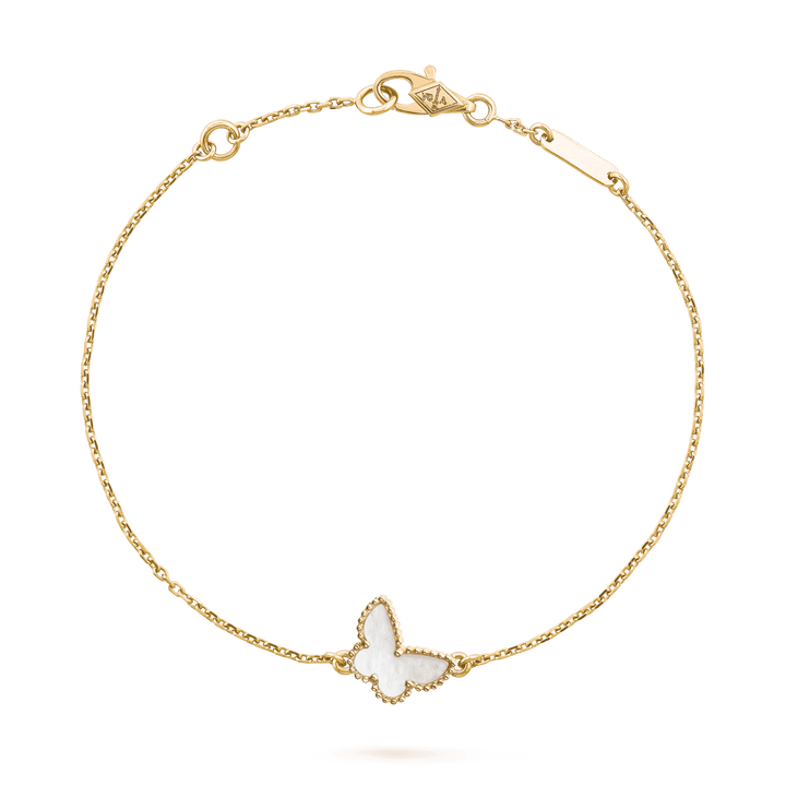 Van Cleef & Arpels Sweet Butterflies bracelet 18K yellow gold, Mother-of-pearl fine jewelry design