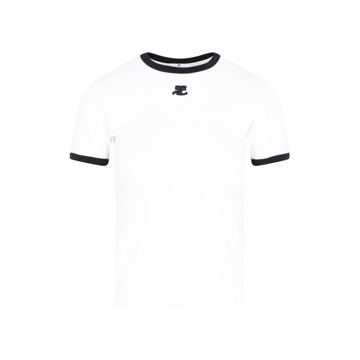 Courreges Bumpy Contrast T-Shirt Reedition Women