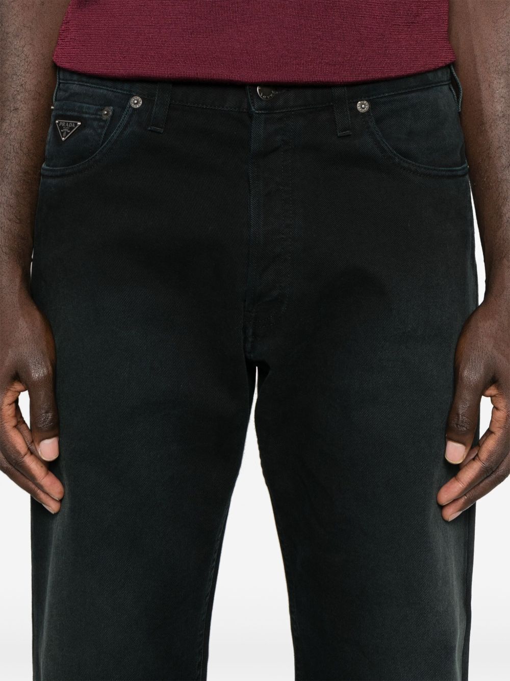 Prada Men Straight Leg Tapered Jeans