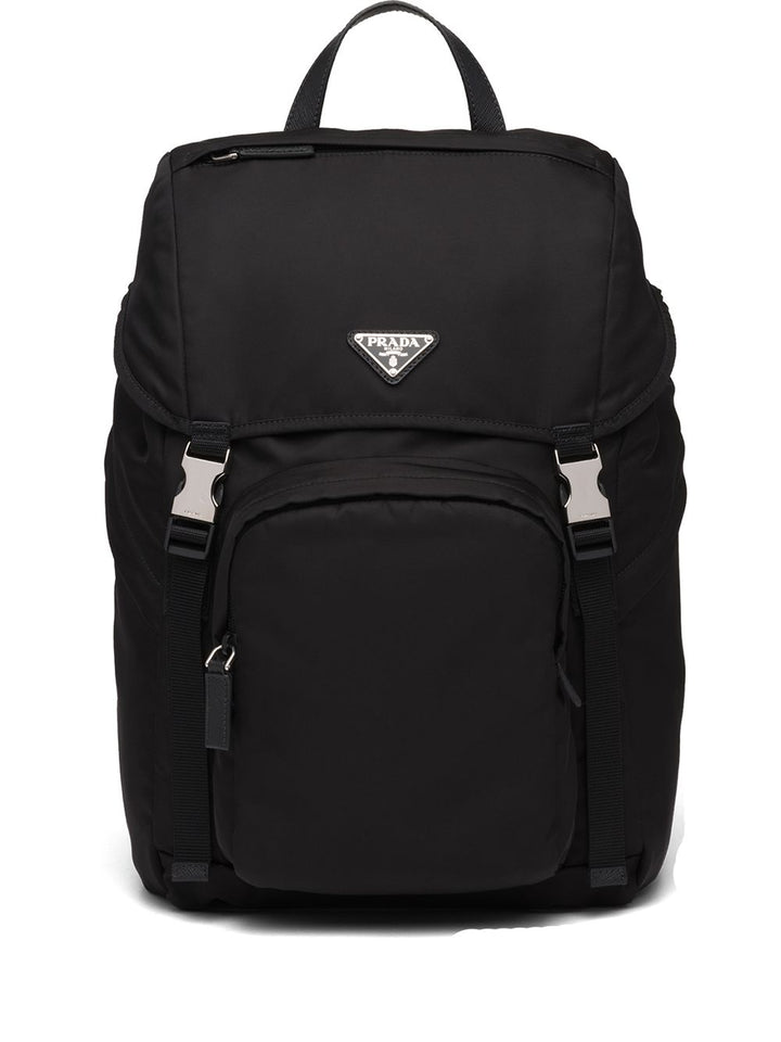 Prada Men Re-Nylon And Saffiano Leather Backpack