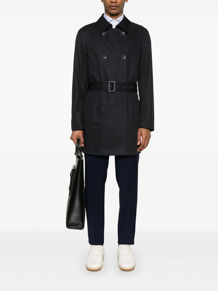 Herno Men Double-Breasted Trench Coat In Dean