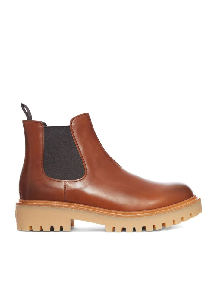 Prada Men Leather Chelsea Boots