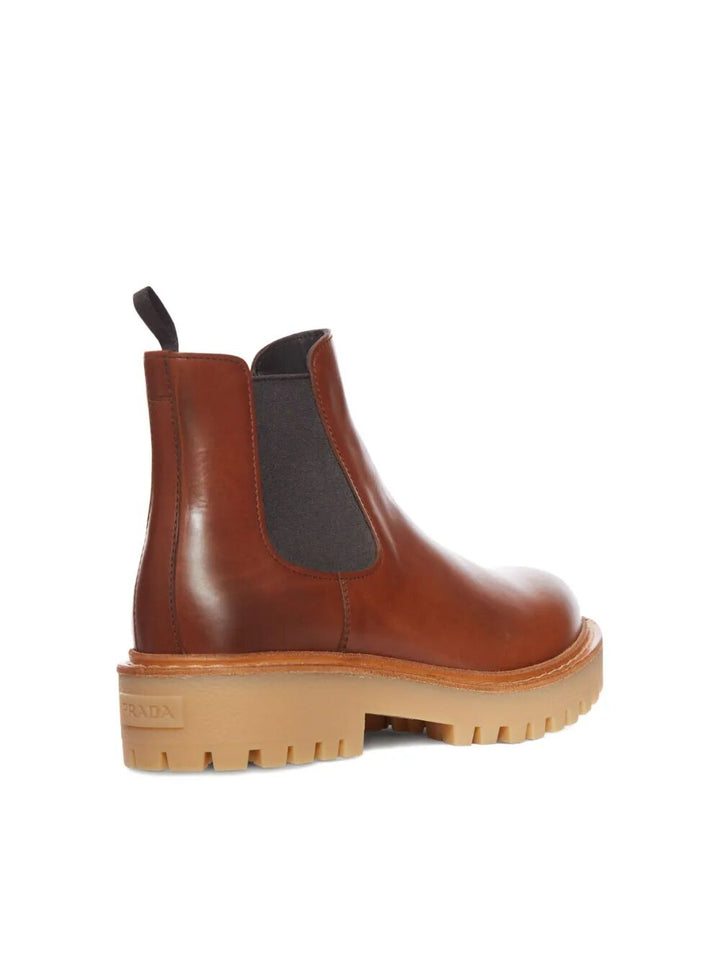 Prada Men Leather Chelsea Boots