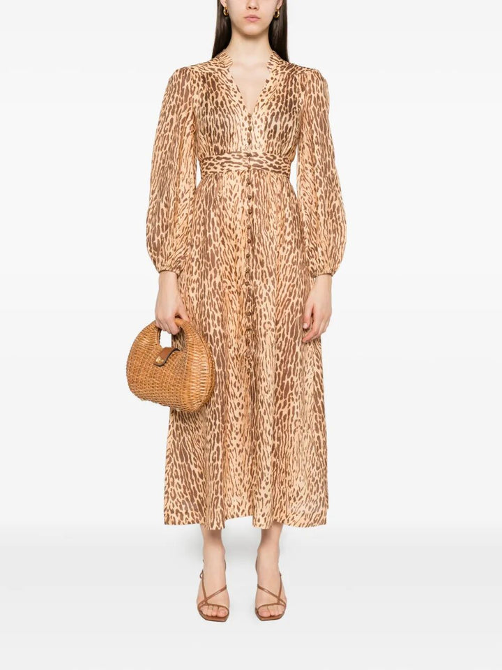 Zimmermann Women Cascadian Plunge Midi Dress