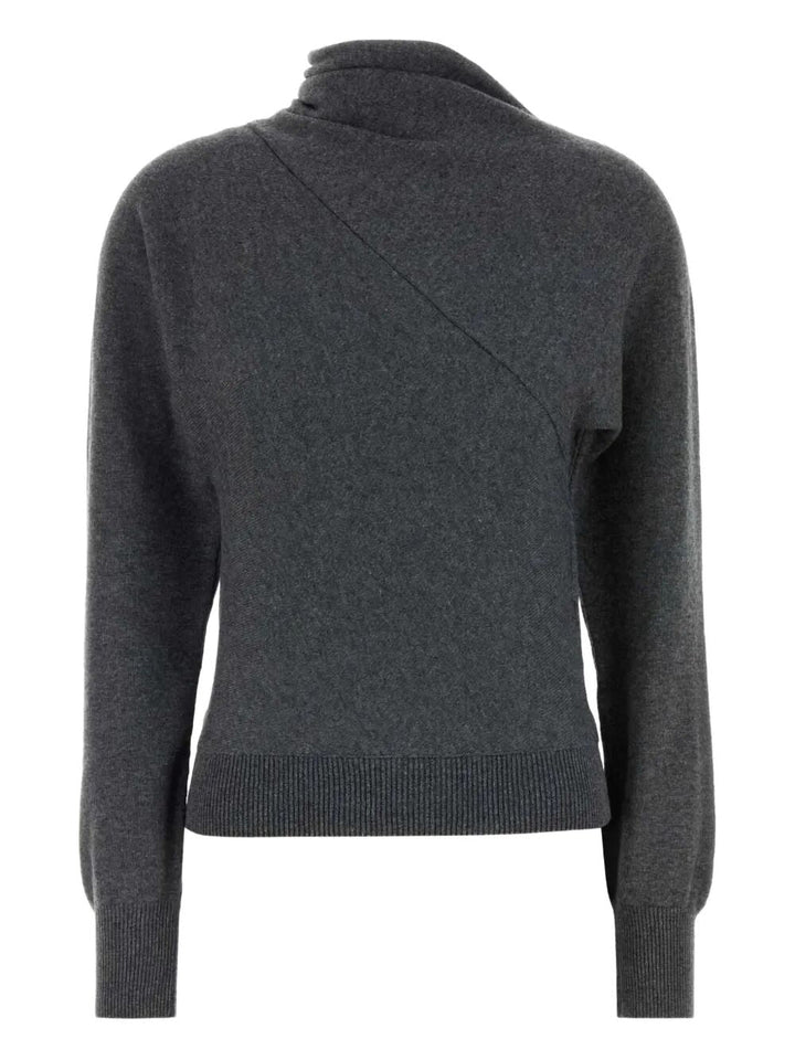 Tom Ford Women Wrap Collar Cashmere Blend Sweater