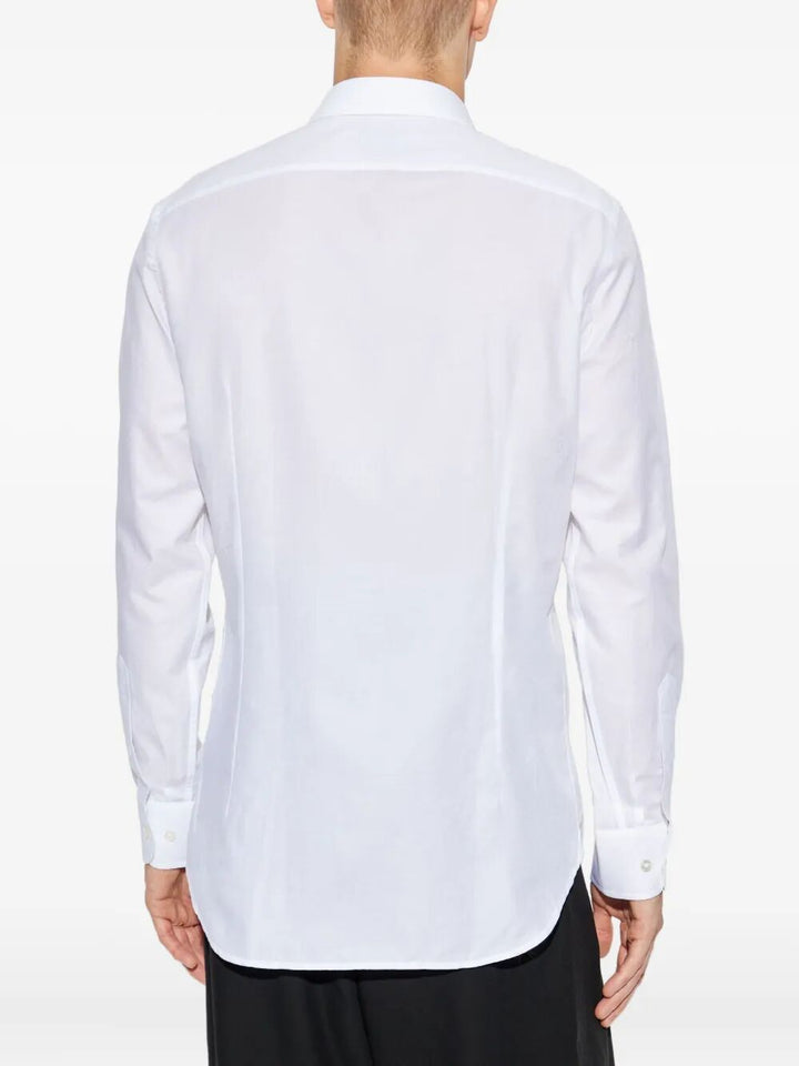 Etro Men Cotton Jacquard Shirt With Gecko Motif