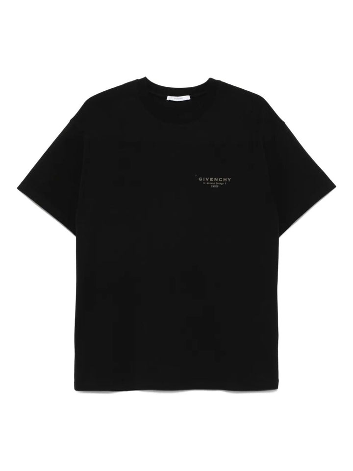 Givenchy Men Cotton T-Shirt With Givenchy Stamp Print