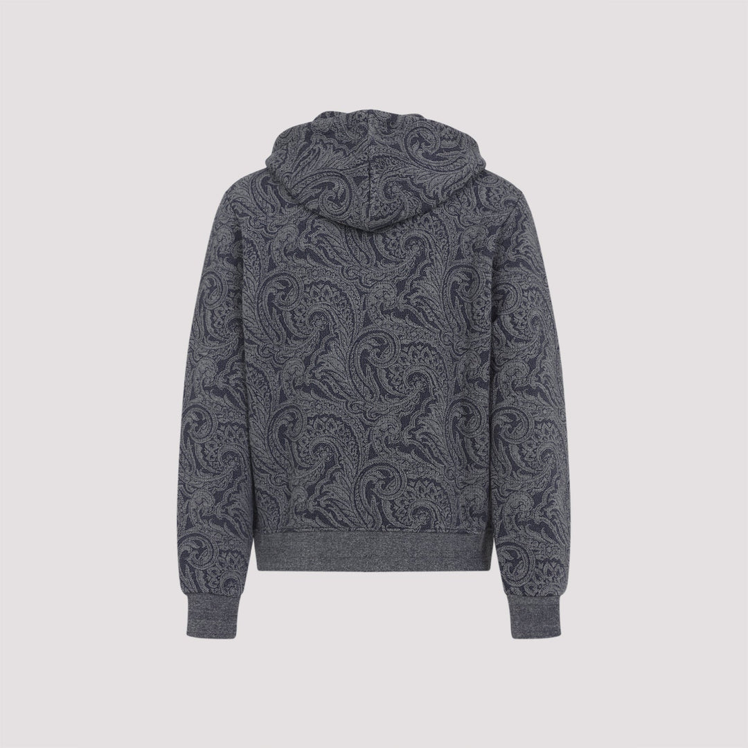 Etro Zipped Hoodie With Welt Pockets Men