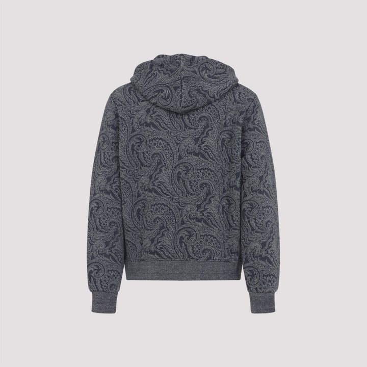 Etro Zipped Hoodie With Welt Pockets Men