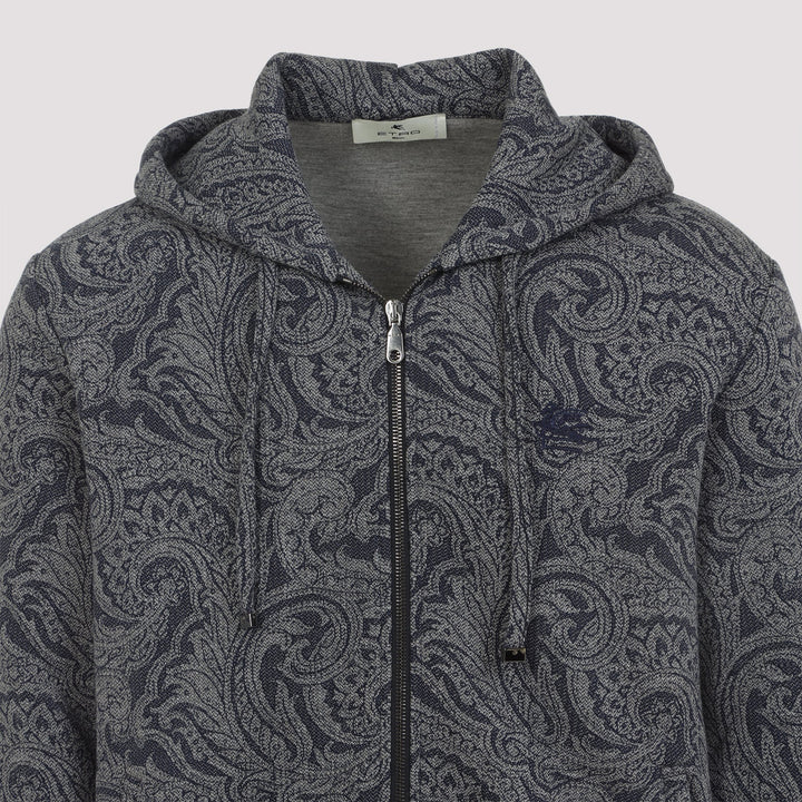 Etro Zipped Hoodie With Welt Pockets Men