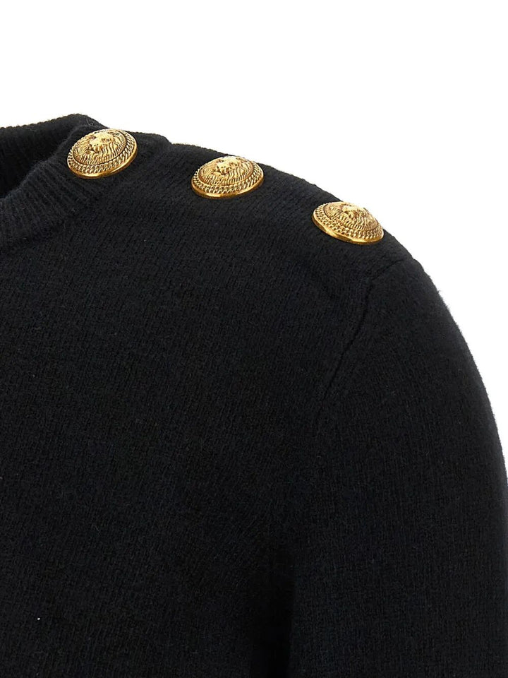 Balmain Women Cashmere Blend Buttoned Sweater