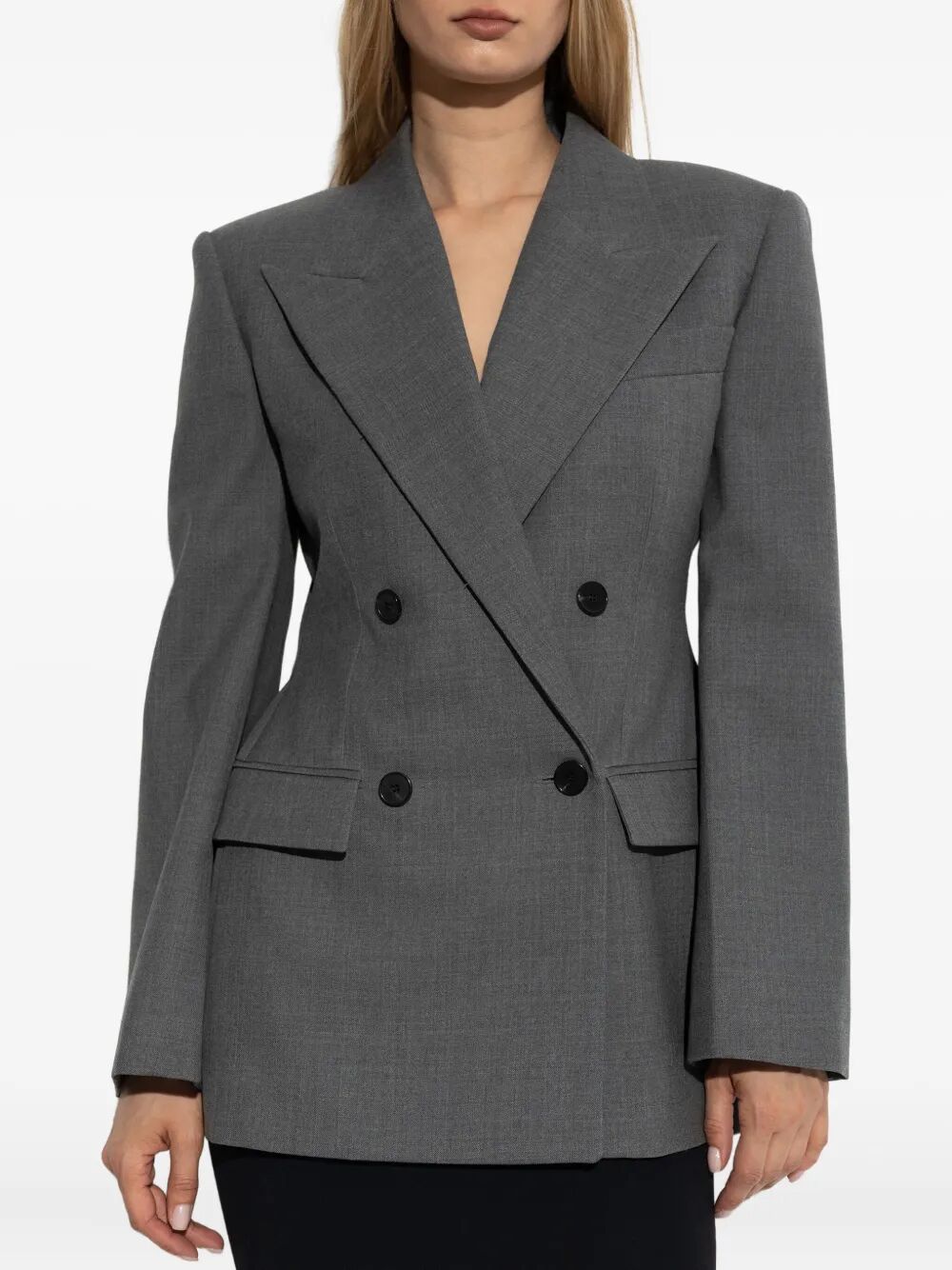 Givenchy Women Double-Breasted Wool Structured Jacket