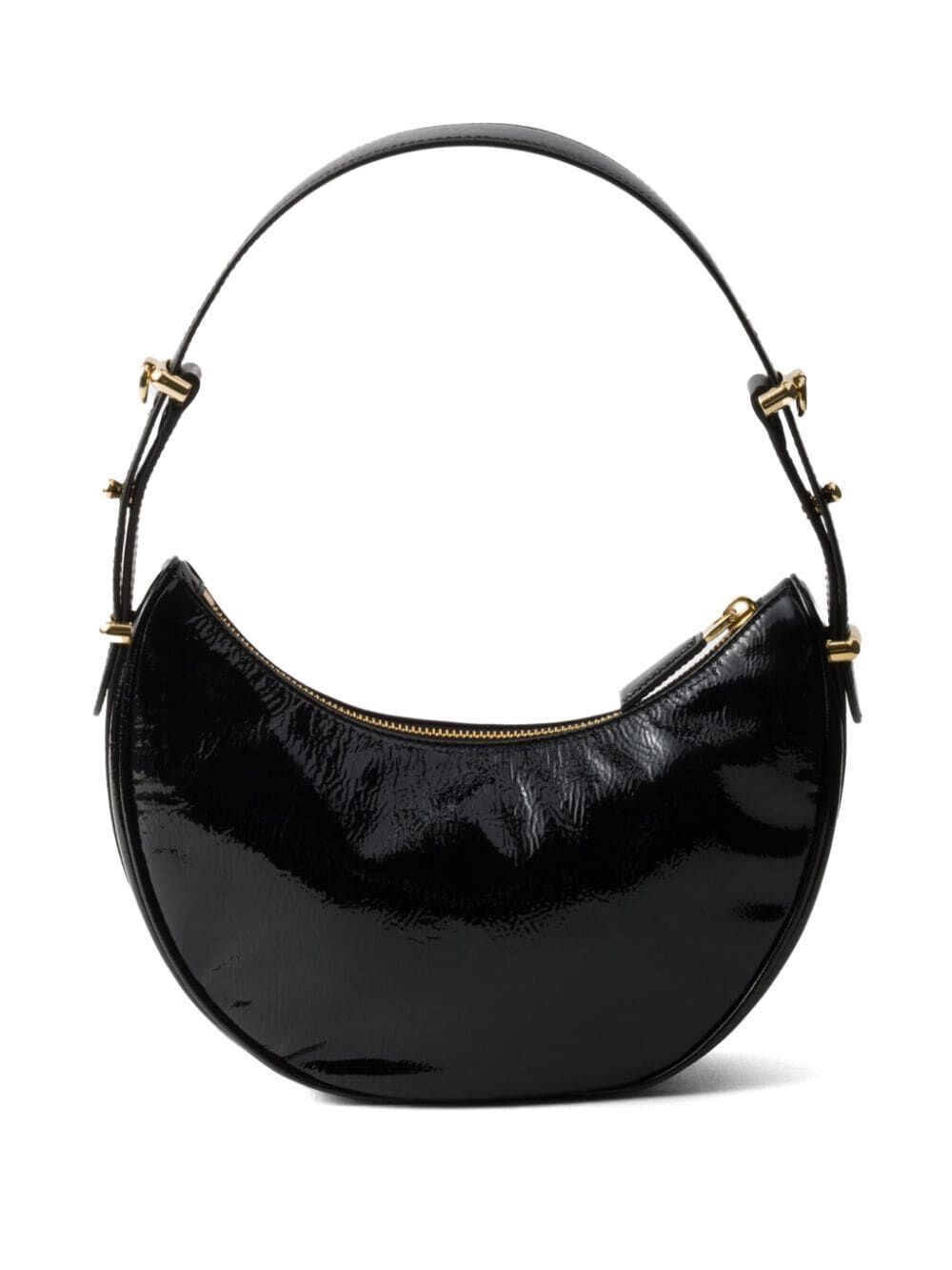 Prada Women Prada Arqué Naplak Patent Leather Shoulder Bag