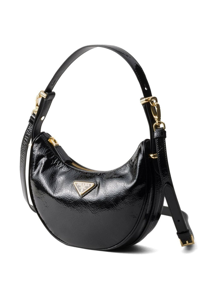 Prada Women Prada Arqué Naplak Patent Leather Shoulder Bag
